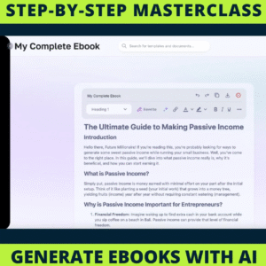 AI eBook Creation Masterclass (Editable + PLR & MRR)