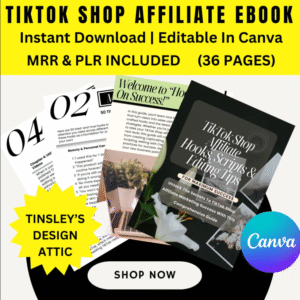 High-Impact TikTok Shop Affiliate Hooks & Scripts (Editable Canva + PLR/MRR)